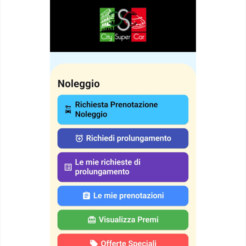 App per Noleggio Automobili